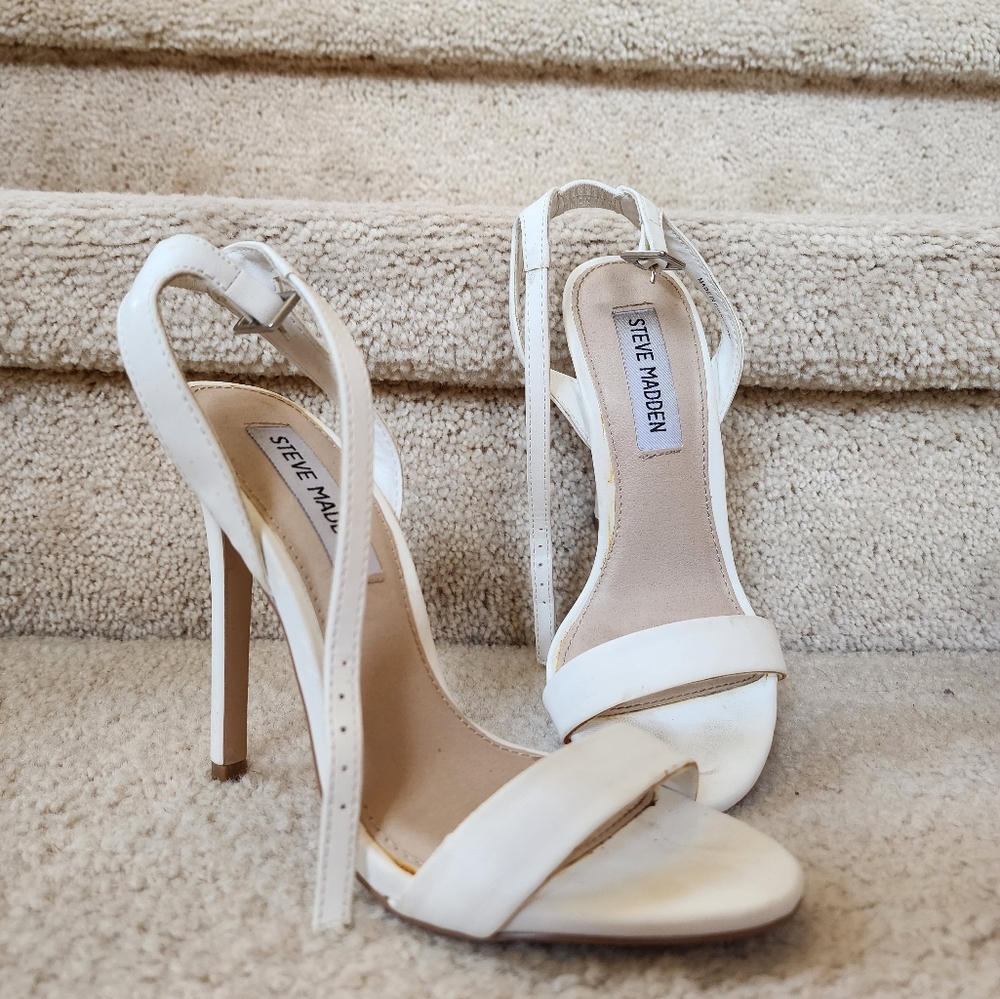 Steve Madden White Heels